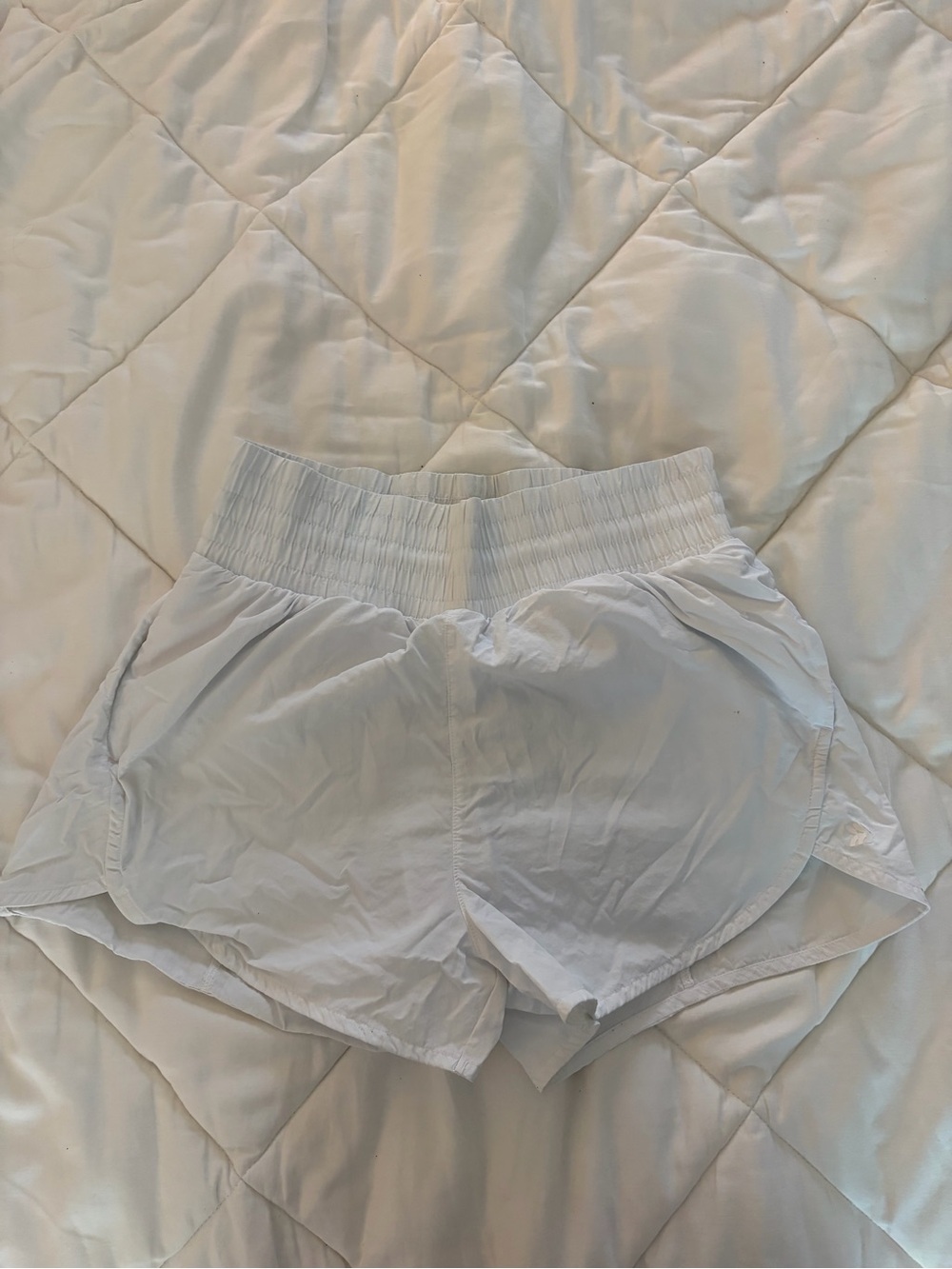 all in motion White High-Waist Athletic Running Shorts